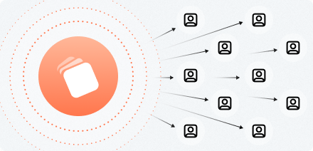 Broadcast to the whole team illustration